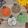 1PC Insulation Pad Pure Hand-crocheted Pumpkin Coaster Halloween Atmosphere Cute Placemat