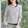 2026 Slimming Round Neck Long Sleeve Women's T-shirt - Stylish Base Layer for Spring & Autumn