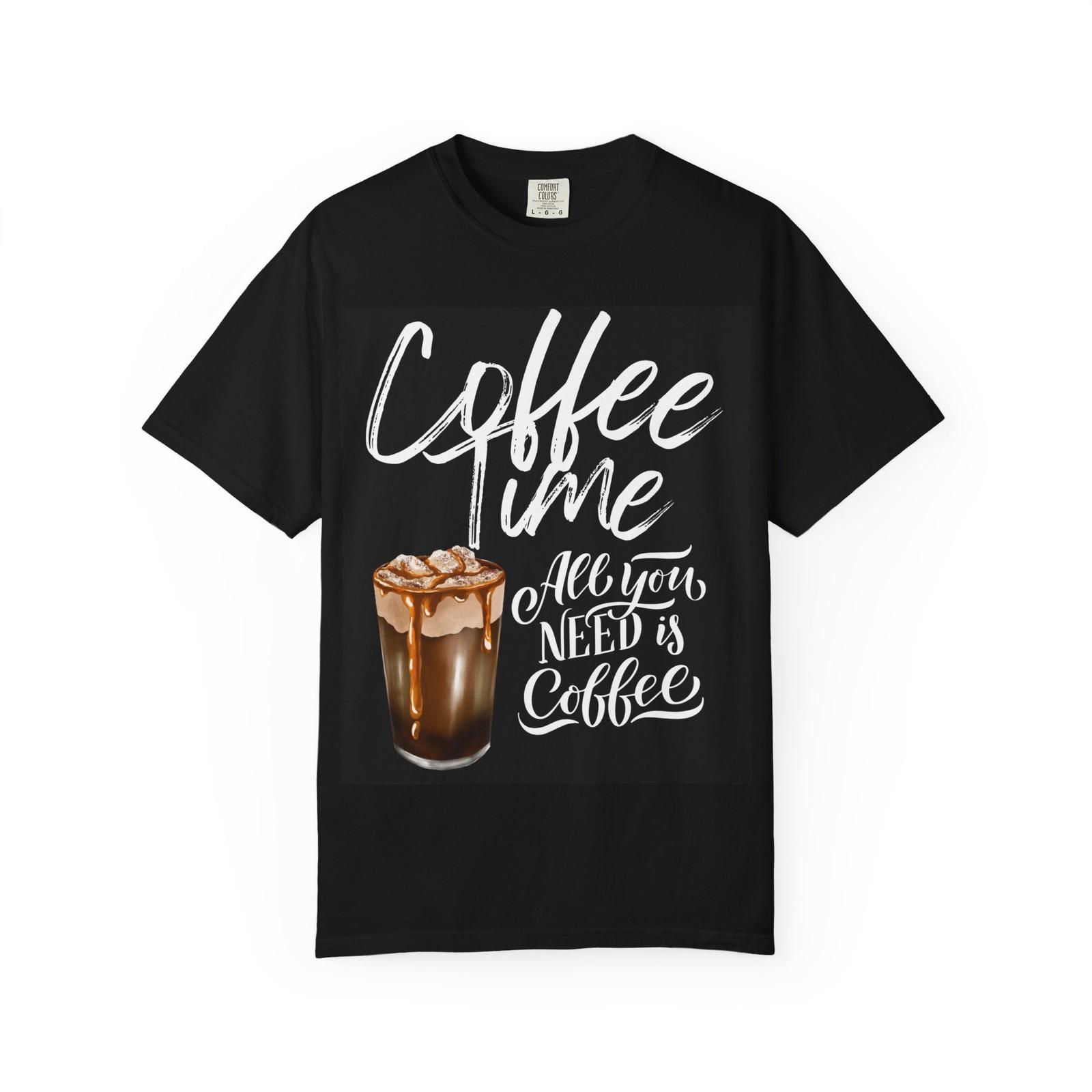 Coffee Love T-Shirt —  All You Need Is Coffee  Graphic Tee L