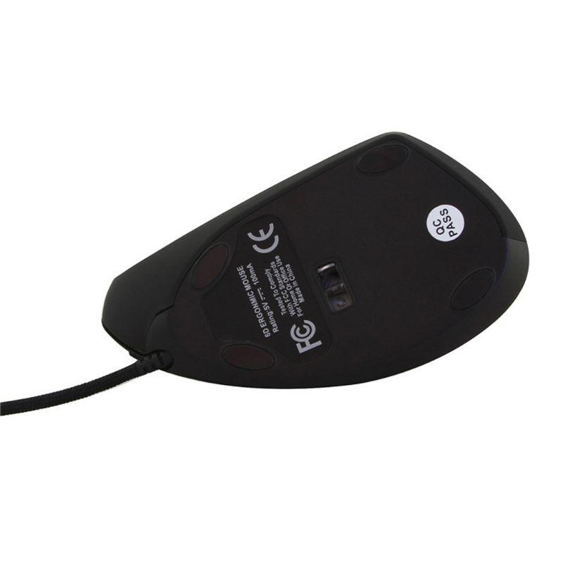 Right Hand Wired Vertical Mouse Optical Ergonomic Design for Desktop