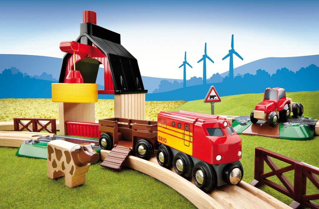 Brio Farm Rail Set for Ages 3 and Wooden Wooden Rail Gift 33719, Up. [Toy, Toy, Set, (Birthday/Christmas)]