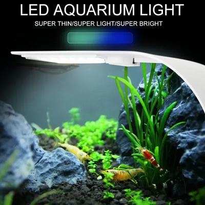 LED Aquarium Fish Tank Light Clip On 5W 10WLED Plants Grow Lights Aquatic Freshwater Aquarium Lamp Waterproof 220V EU Plug