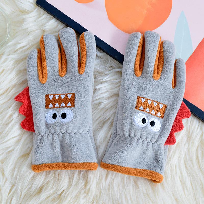Süße Cartoon Kinder Winter Warme Handschuhe Polarfleece Verdickt Mädchen Jungen Vollfinger Fäustlinge Für Kinder Outdoor-Handschuhe