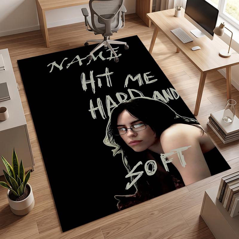 Billie Eilish (1) Personalized Name Office Carpet Stylish Decor for Living Room Bedroom Kitchen