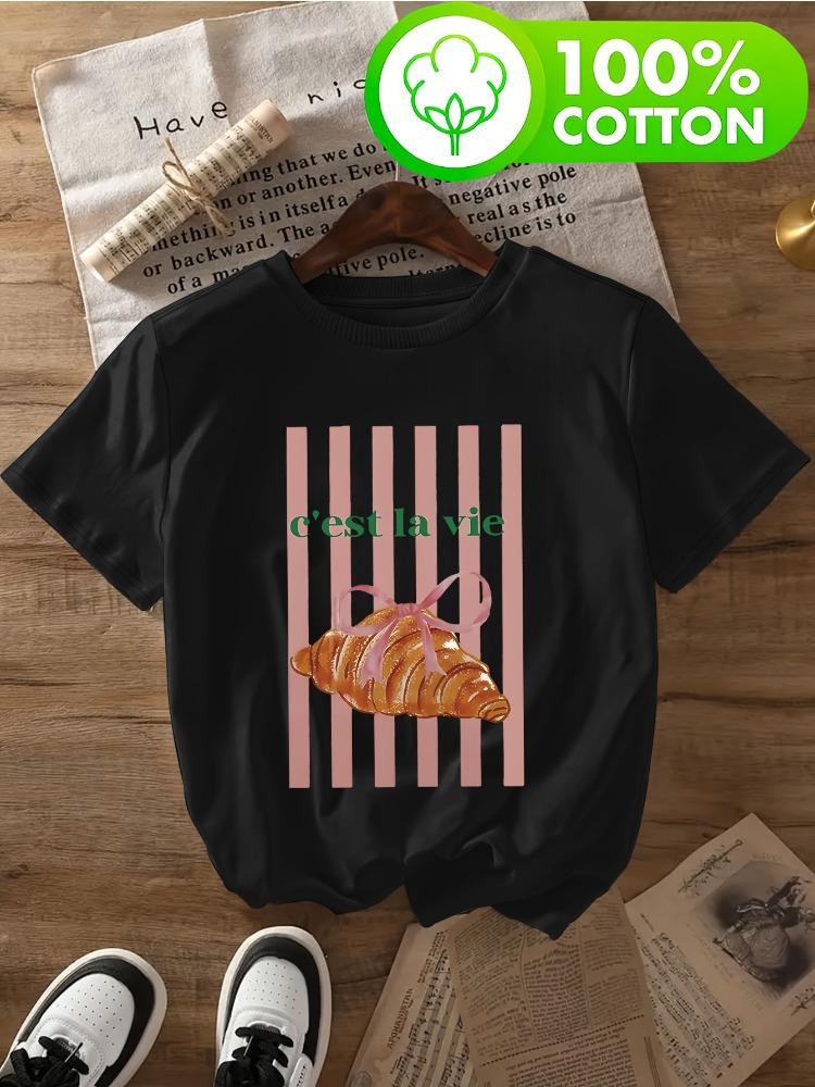 Croissant c est la vie 100% Cotton T-shirt M