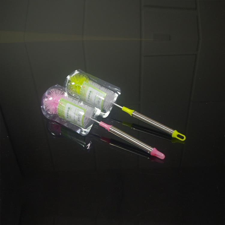 

Чашка-щетка с длинной ручкой, гибкая, с нейлоновой щетиной и ручкой из нержавеющей стали