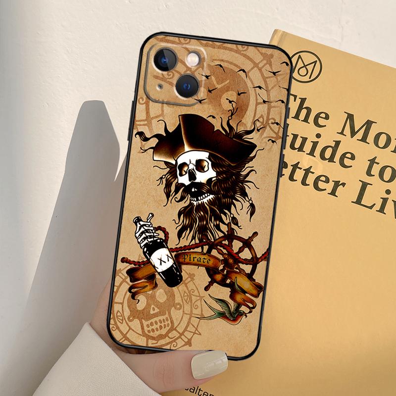 Sailor Retro Art Case For iPhone 16 15 14 Pro Max Plus 13 12 11 Pro Max Mini Phone Cover