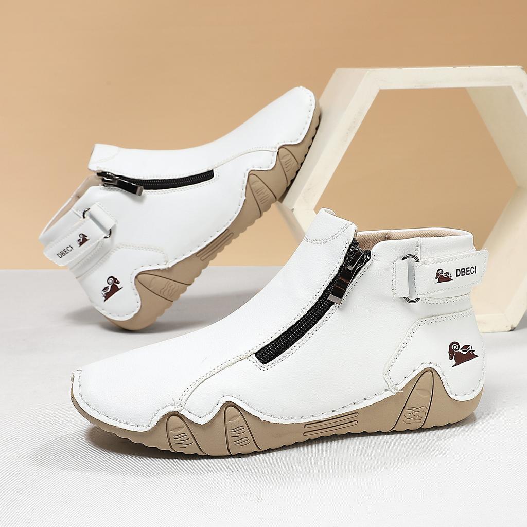 New 2025 Popular Hand-stitched Women's Shoes Autumn and Winter Flat-soled Single Shoes Casual Shoes