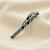 Dai Li Men'S Silver Tie Clip Set Business Dress Tie Clip Black Simple Tie Clip Fast Sale