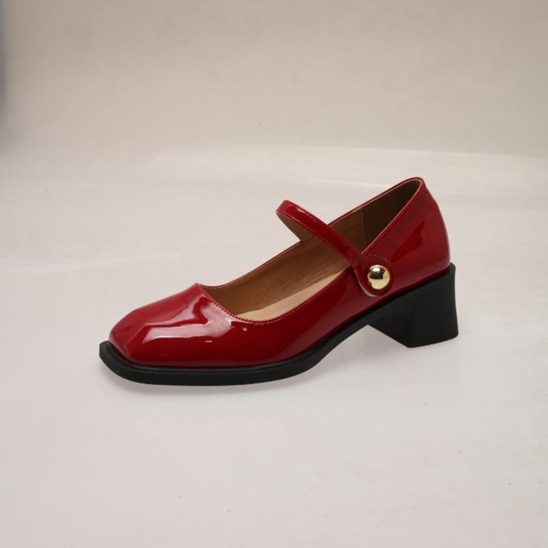

Модная женская лакированная обувь Лолита Мэри Джейн на платформе и массивном каблуке Женские туфли-лодочки для вечеринки и офиса на толстом высоком каблуке Большие размеры 35-43 43 красный