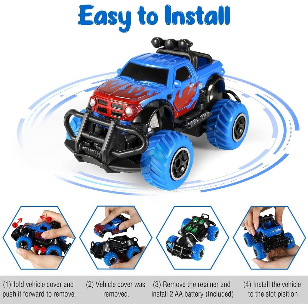 Remote Control Cars for Kids, RC Car Toys for 3-8 Years Old Boys & Girls, Off Road Vehicle Racing Car, Blue