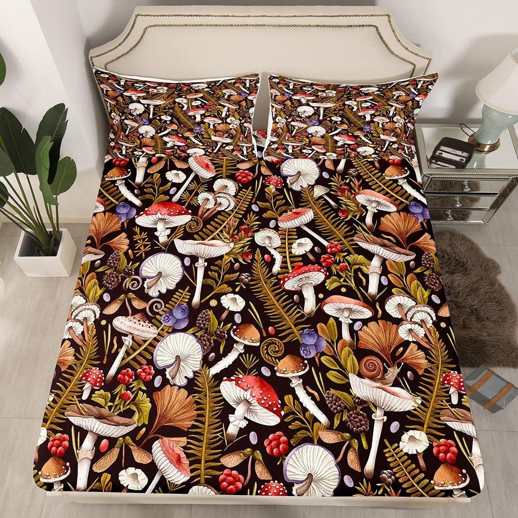 Halloween Ghost Pattern Bed Hat Three-Piece Digital Printing Bedding Bed Hat Three-Piece Set Children And Adults