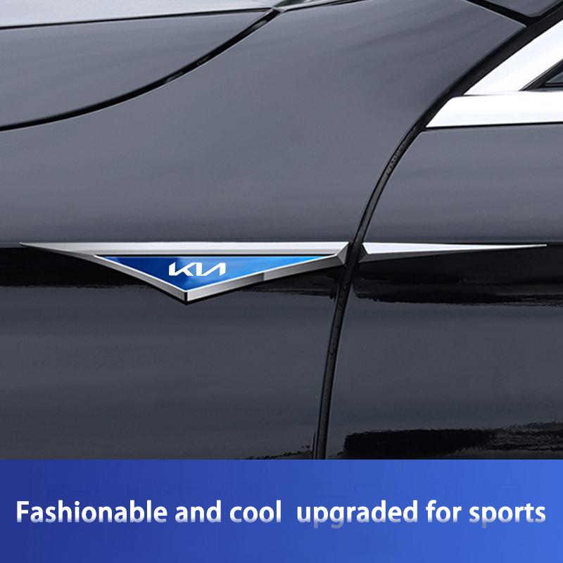 2 PCS 3D Alloy Car Stickers Car Accessories for Kia Sportage Ceed Picanto Rio ProCeed Niro 5 3 4 K7 K5 K8 K3 Ray K9