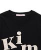 Kimseupeulesikoteunmakes Mesh Alpha Applique T-Shirt Black