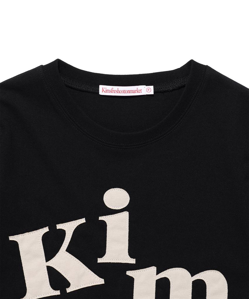 Kimseupeulesikoteunmakes Mesh Alpha Applique T-Shirt Black