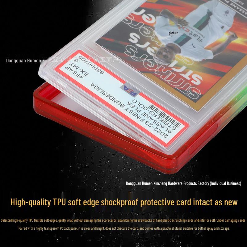 TPU Silicone Protective Case for PSA Graded Pokémon Star Collector Cards with Backplate