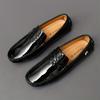 Autumn Spring Mens Loafers Luxury Shoes Leather Green Pink Slip-On Mocasines Hombre Dropshipping  Shoes Men Leather Original