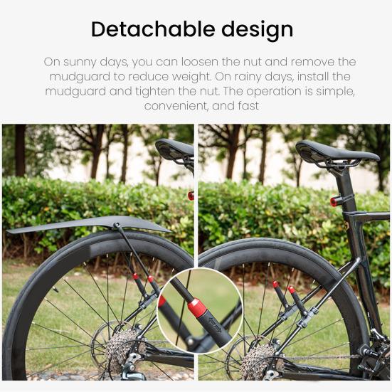 2Pcs Bicycle Fender Adjustable Lightweight Universal MTB Mountain Road Bike Front Rear Mud Splash Guard Mudflap Bike Accessories