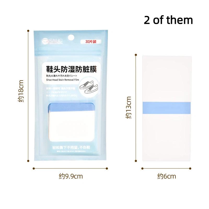 30/60/90/150Pcs Dirt Proof Protective Tape On Rainy Days Invisible Shoe Toe Covers PU Film Toe Waterproof Sticker For Men Women