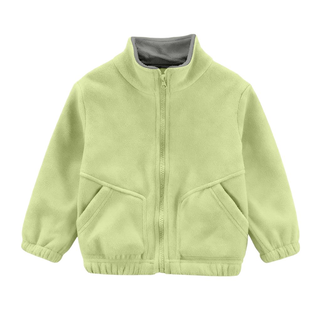 Children's Fashionable Casual High-neck Fleece Thick Long-sleeved Top Jacket