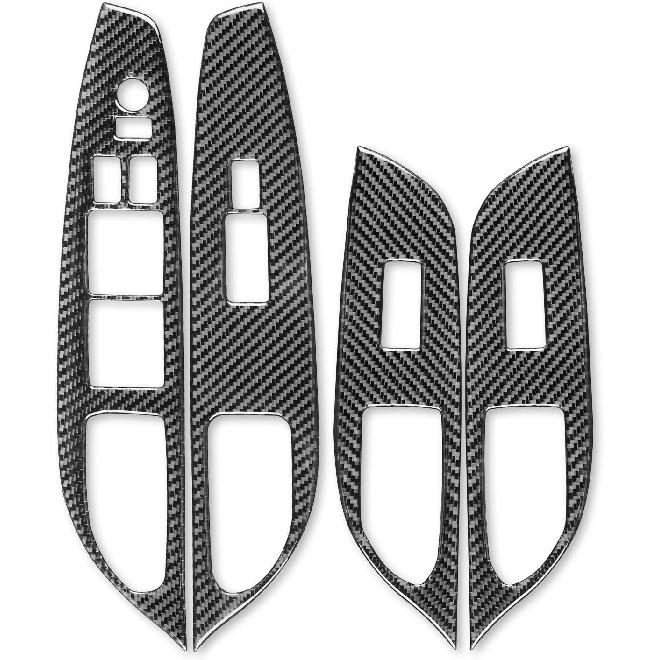 NVCNX Real Carbon Fiber Compatible with Infiniti G35 G37 X S 2007 2008 2009 2010 Sedan Coupe Convertible Car Accessories Interior Trim Dash CD AC