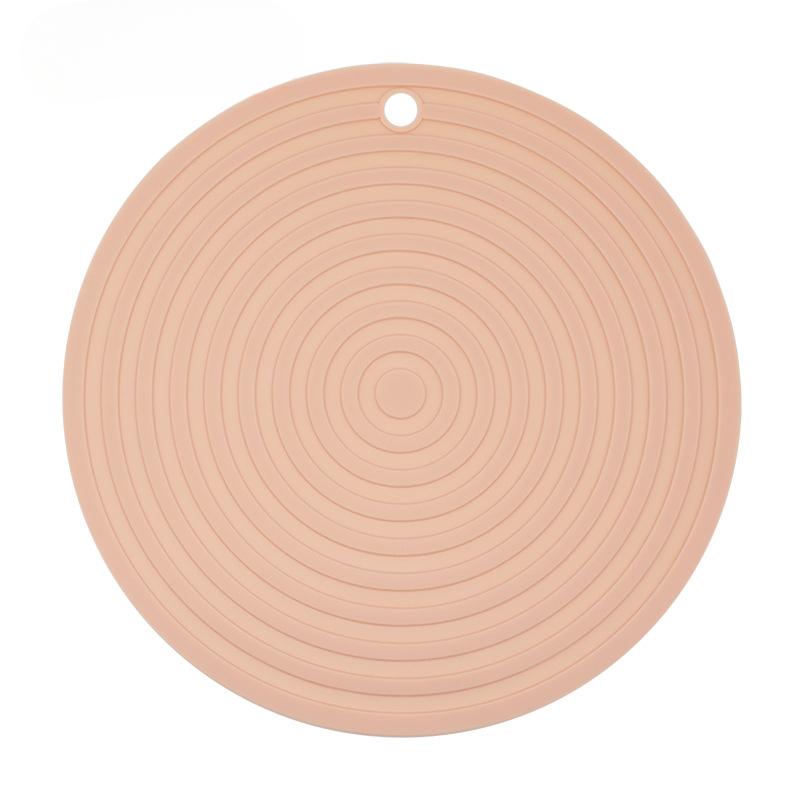 

Силиконовый коврик для домашних животных, круглый коврик для кошачьей еды, коврик для корма для собак, нескользящий и грязеотталкивающий пищевой силиконовый коврик 24*0.35cm розовый