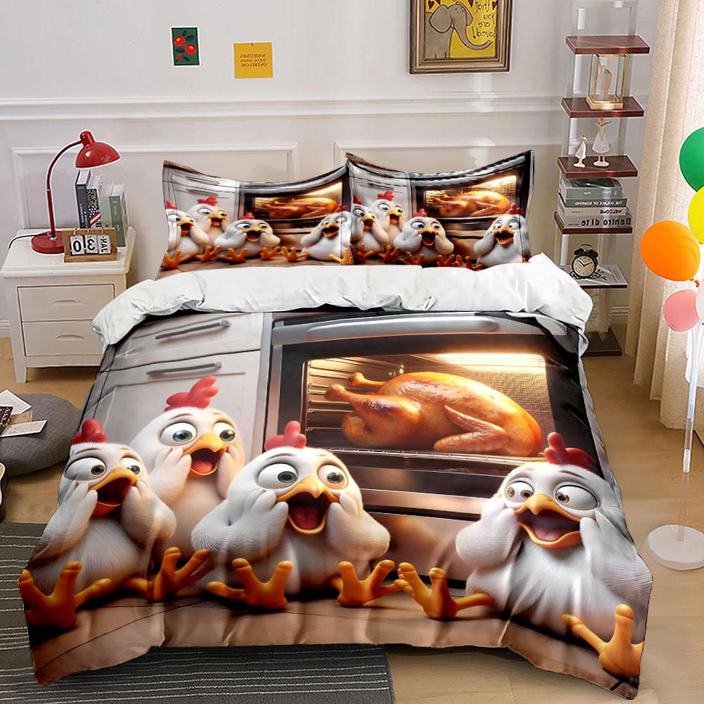 """Trio di Polli Animatissimi Sorpresa in Cucina""" Squisito set da letto a tre pezzi, regalo per bambini e adulti"""