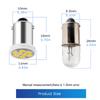 10 Stück BA9S LED-Birnen 12V 24V 6,3V 6V LED-Lichtbirnen T4W T11 Birnen Kennzeichenleuchten 1895 1891 64111 LED-Licht 755 44 47 1893 Birnen 7