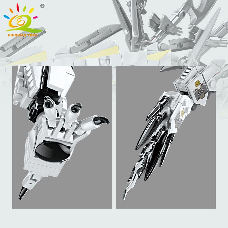 HUIQIBAO 1485PCS Weißer Drache Modell Bausteine Filmreihe Stadtbausteine Pädagogisches Konstruktionsspielzeug für Kinder Freunde