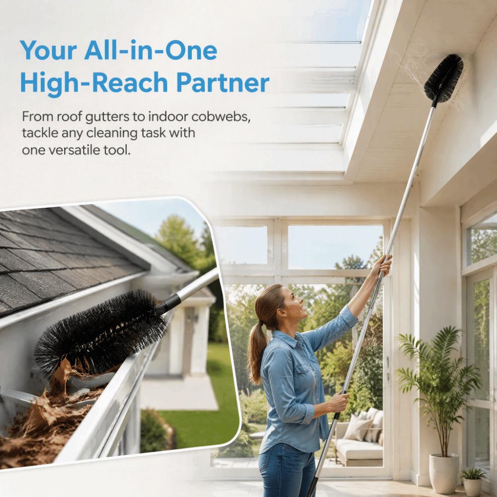 High Efficiency Roofing Cleaning Brush Adjustable Rain Gutter Cleaner  Gutter Clean Out