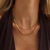3 Pieces/set of Stainless Steel Fashionable and Simple Three-layer Snake Chain Necklace, Suitable for Women's Party Jewelry
