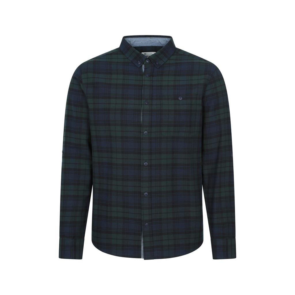 Mountain Warehouse Mens Driftwood Checked Organic Shirt