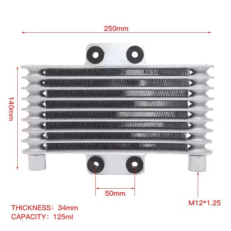 Motorcycle Engine Oil Cooler Cooling Radiator Kit For Suzuki GS GN GZ GSX EN 125-400cc Enduro Motocross Modification Accessories