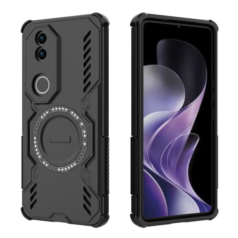 For Vivo V50 Case Cover Vivo V50 Capa Shockproof Phone Bumper Back Hard Magsafe Wireless Charge Annular Magnetic Fundas Vivo V50