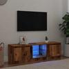 VidaXL TV Cabinet with LED Lights Old Wood Engineered Wood, TV Stand, Media Unit, TV Console, Hi-Fi Cabinet 856349