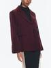 2026 Spring Angora Red Women's Blazer - European & American Luxury Design with Irregular Waist-Cinching