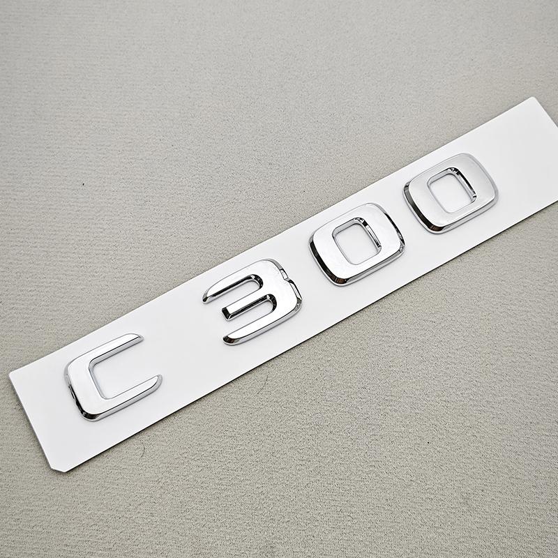 For Mercedes Benz C Class C200 C220 C300 W204 W205 W206 Trunk Emblem Badge Logo Car Styling Sticker Glossy Matte Black Chrome