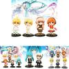 Entzückendes Pvc Anime Sänger Figuren Set Perfekt für Sammler Niedliche Cartoon Spielzeuge