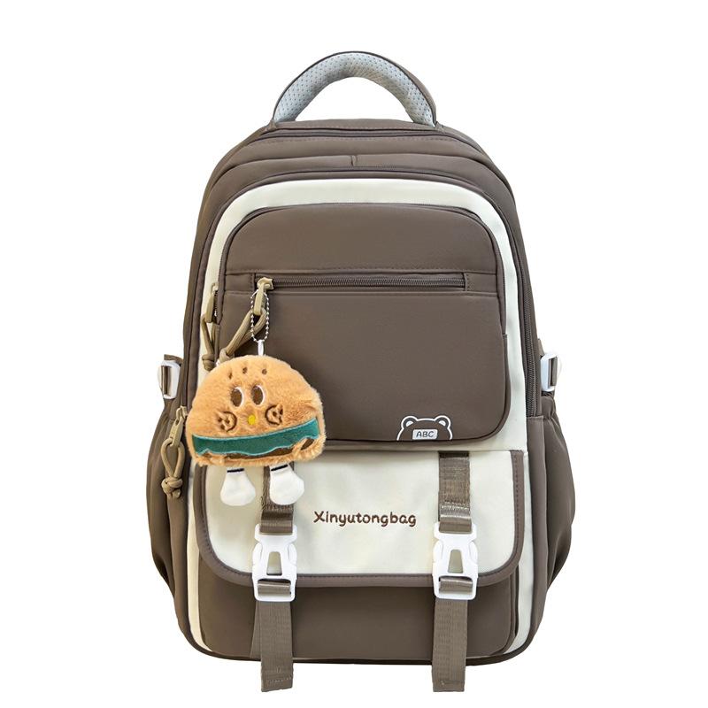 Elementary school schoolbags contrasting colors Campus junior high school girls casual backpacks High value large capacity backpacks Fashion