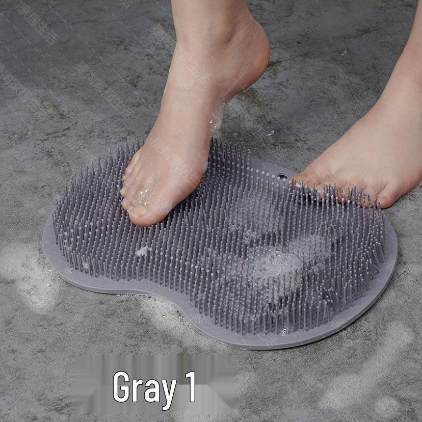 Wall-Mounted Non-Slip Back and Foot Scrubber with Suction Cup