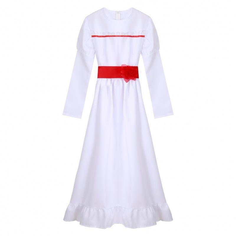 White Cotton Annabelle Cosplay Dress For Women Scary Halloween Costume Perfect For Stage Use