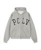 Pol Pclv Double Applique Zip-Up Hoodie_Gray