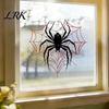 Halloween Spider Web Cling Static Glass Sticker, Reusable Window Decal, Black Red Decoration Pattern Sticker for Home Store Kindergarten Decor