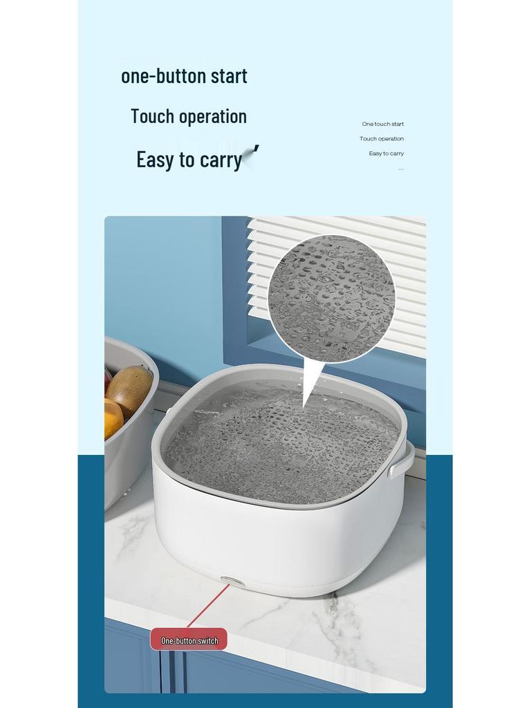Double Layer Electric Vegetable Washing Basket & Purifier with Large Capacity