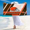 Cleveland Browns Print Beach Towel, Large Soft Quick Dry Towel for Beach Camping Swimming