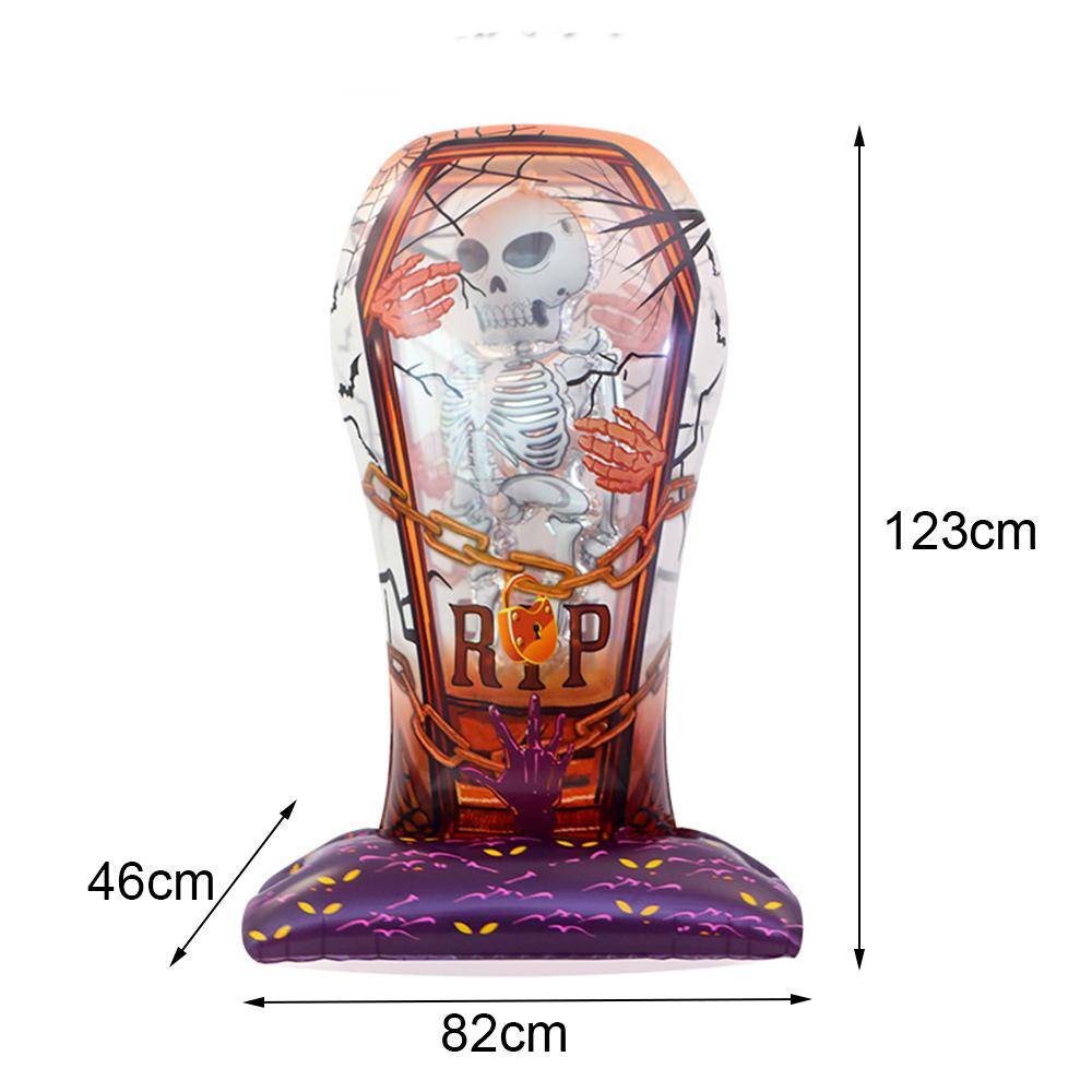 Halloween Party Decor Standing Inflatable Aluminum Foil Balloon Ghost Pumpkin Skull Haunted House Tombstone Skeleton Balloon