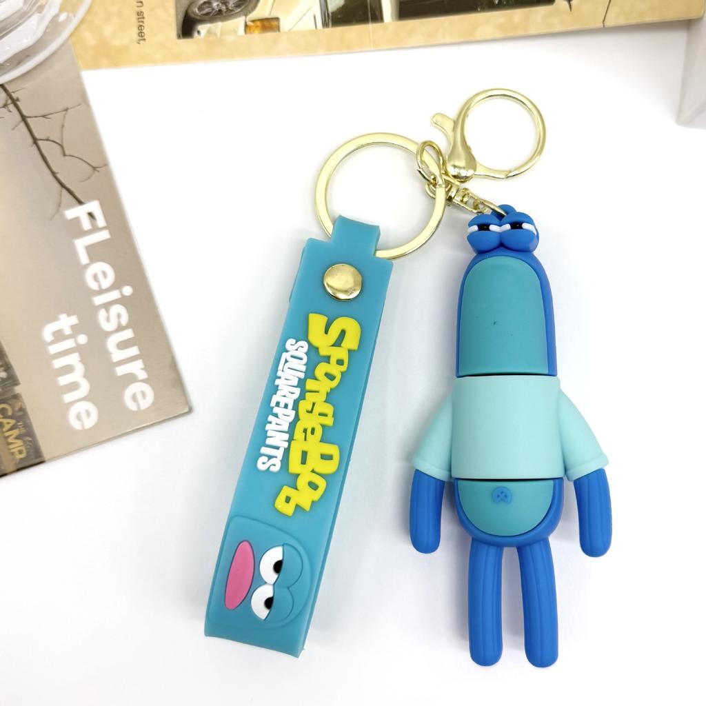New Creative Cartoon Dumb Biqibao Keychain Bag Car Keychain Accessories Gift Wholesale  DIY Kawaii Cute Personalized Gifts Y2k