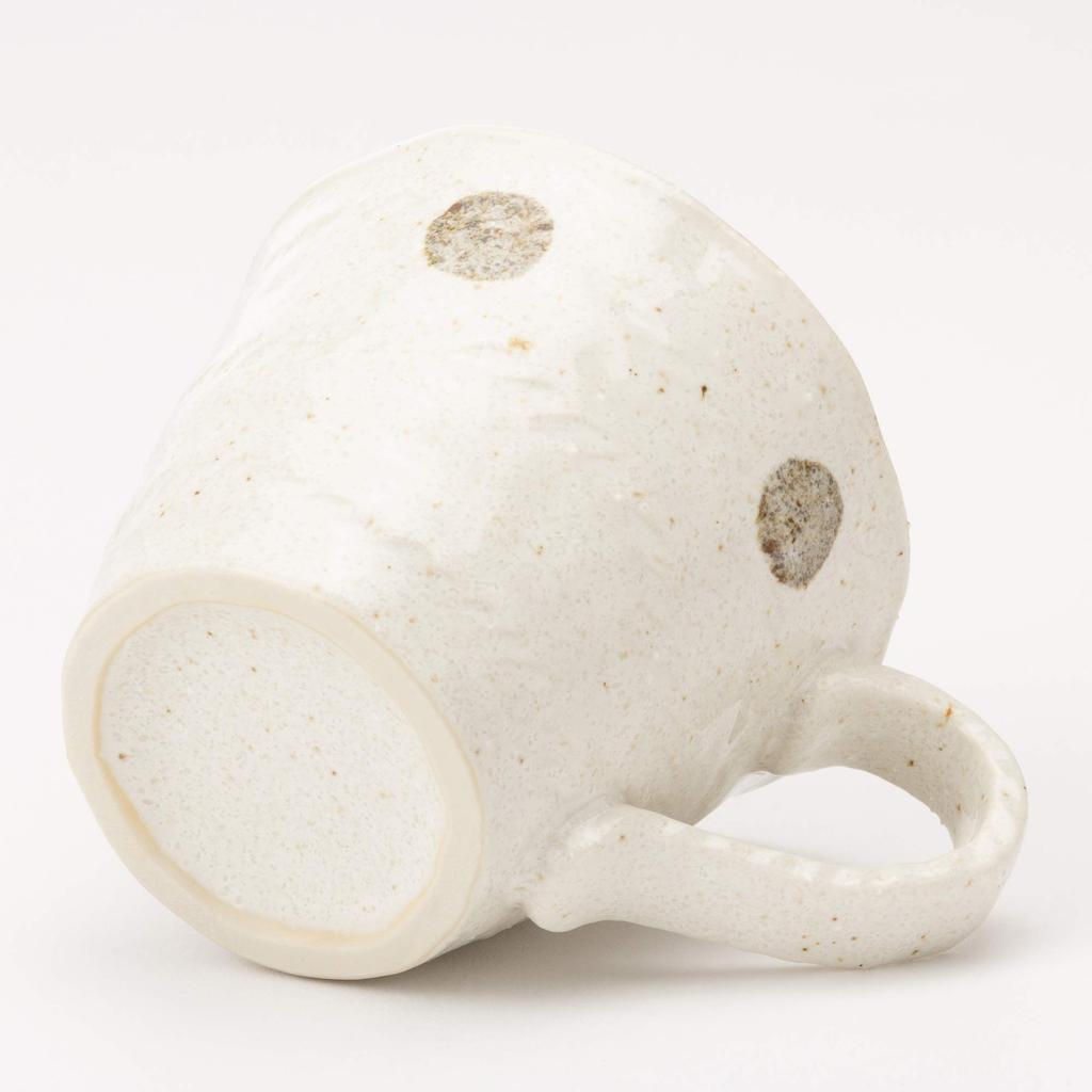 Mino Ware Polka Dot White Karatsu Mug K52017