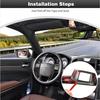 Interior Steering Wheel Decor Cover Trim For Chrysler 300 2010-2014 Carbon Fiber