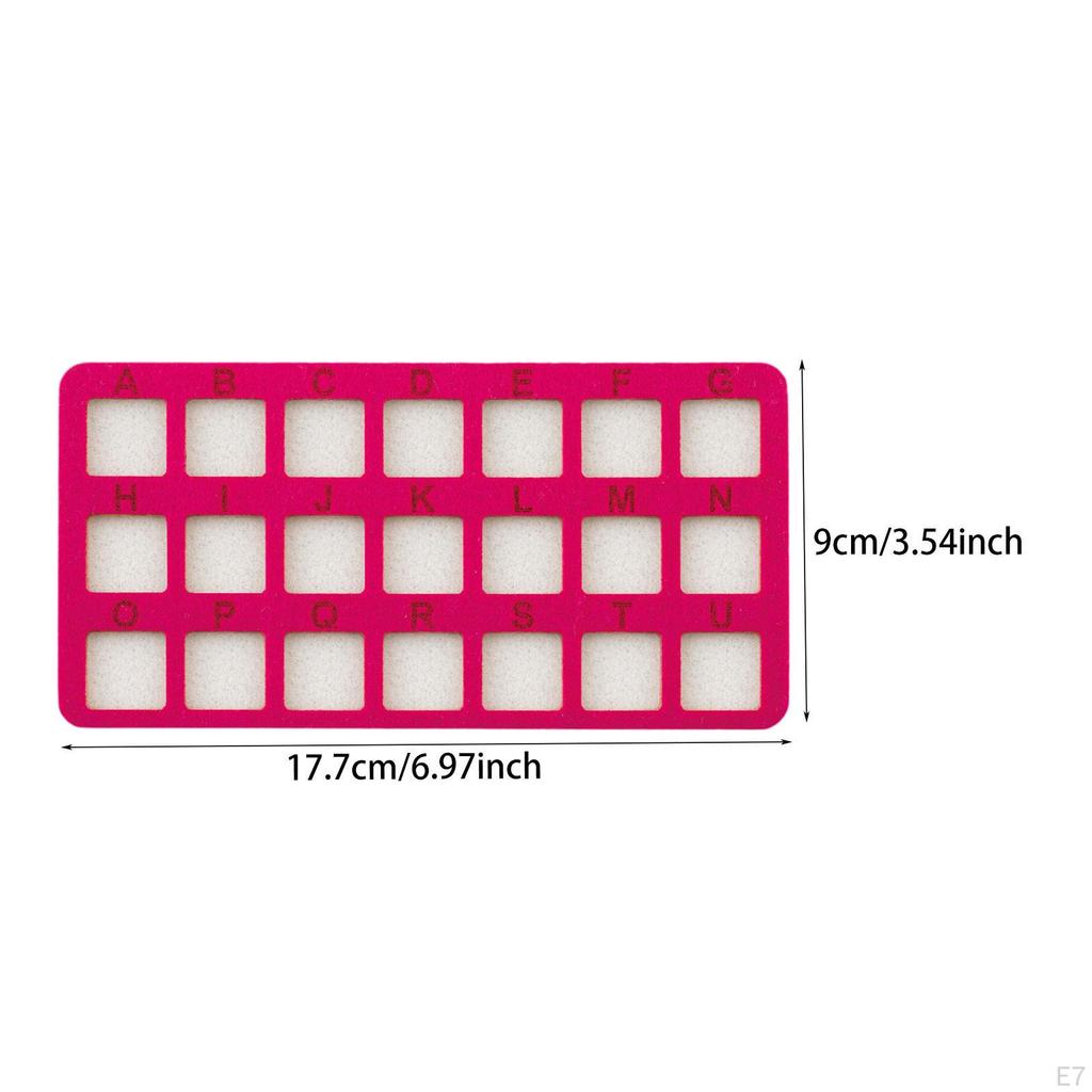 21 Grid Bead Organizer Mat for Crafting Jewelry